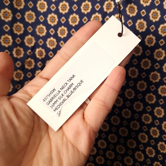 L'AGENCE Gabriella Tank Camisole Spaghetti Silk Medieval Blue Bisque XS - Picture 6 of 13